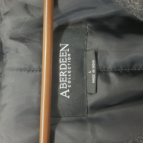ABERDEEN COLLECTION 80% Wool Gray Overcoat - Picture 4 of 15